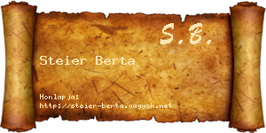 Steier Berta névjegykártya